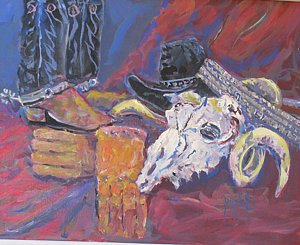 300x245 Spurs Paintings - Spurs Painting