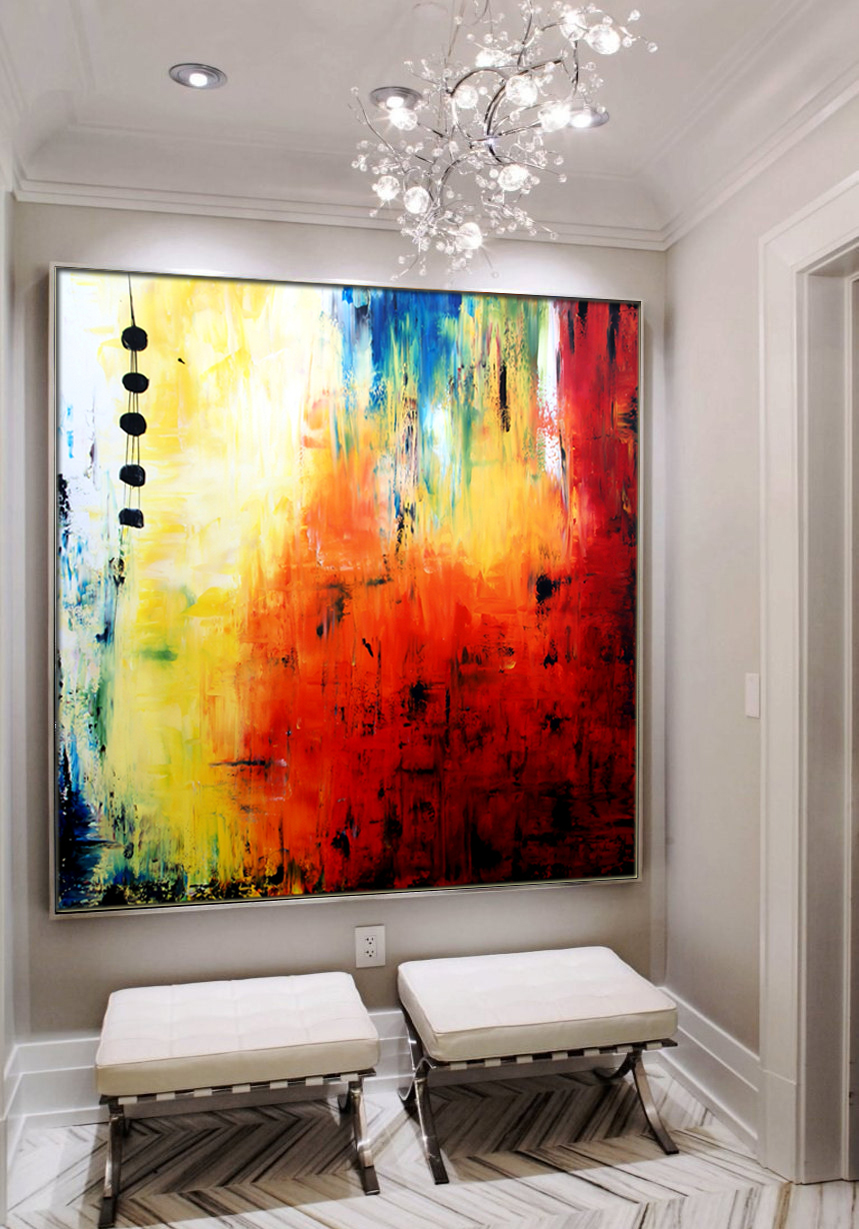 859x1229 Modern Art Home Decor - Square Canvas Painting