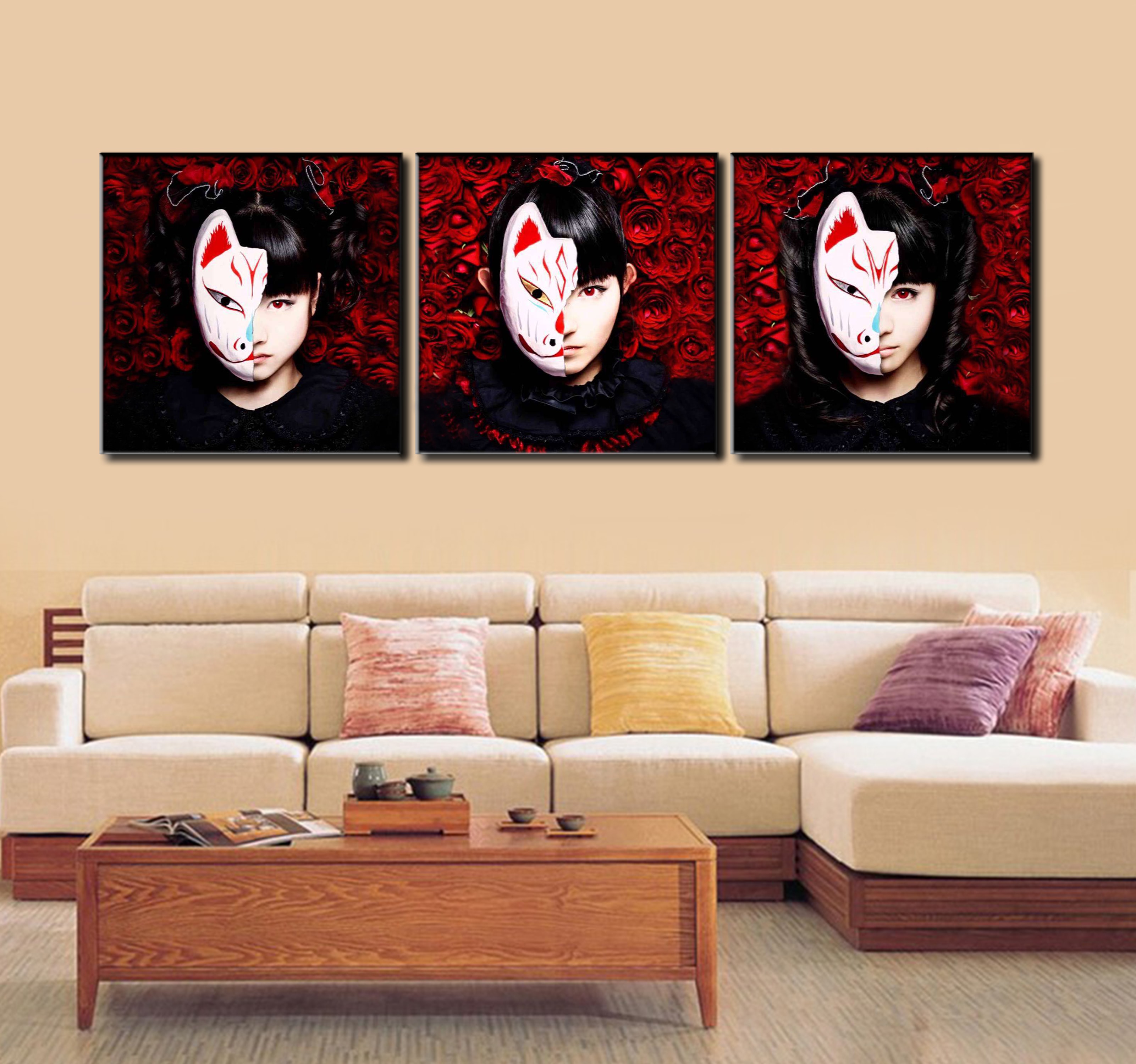 3202x3000 Babymetal 3 Pieces Square Canvas Bowlthings Store - Square Canvas Painting