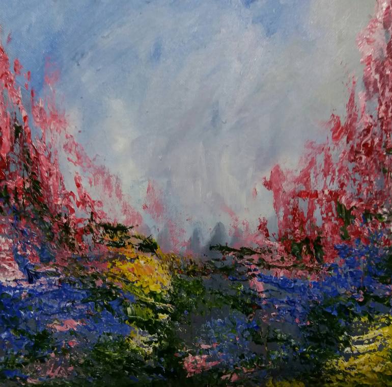 770x759 Saatchi Art Essence Of Summer (An Abstract Square Canvas By - Square Canvas Painting