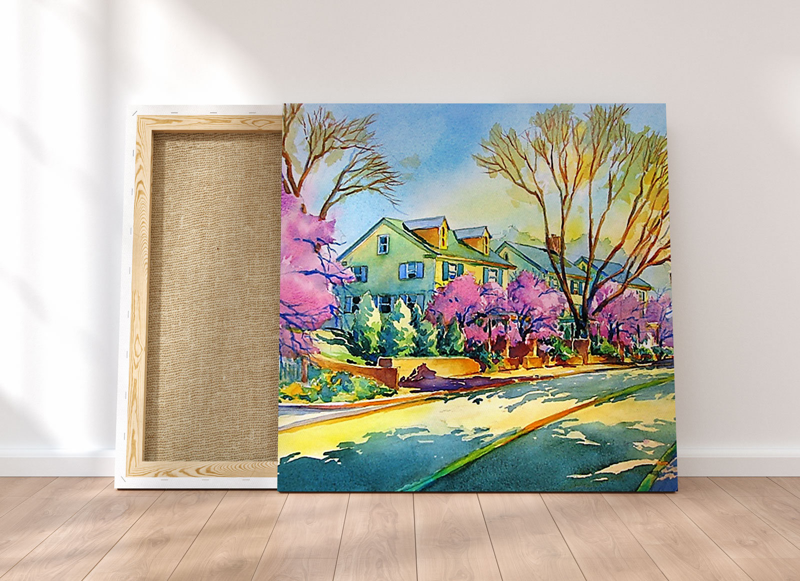 1600x1161 Free Square Stretched Canvas Painting Frame Mockup Psd - Square Canvas Painting