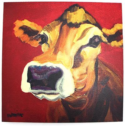 Square Cow Painting at PaintingValley.com | Explore collection of ...