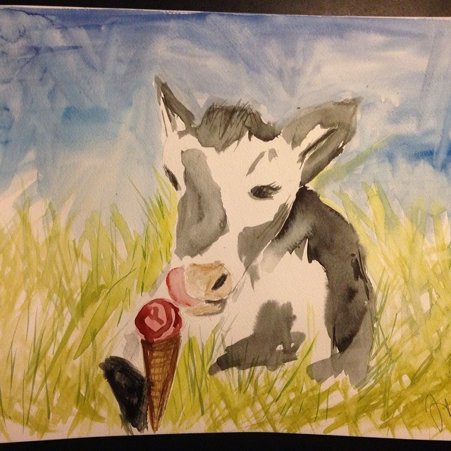 640x640 The World's Best Photos - Square Cow Painting