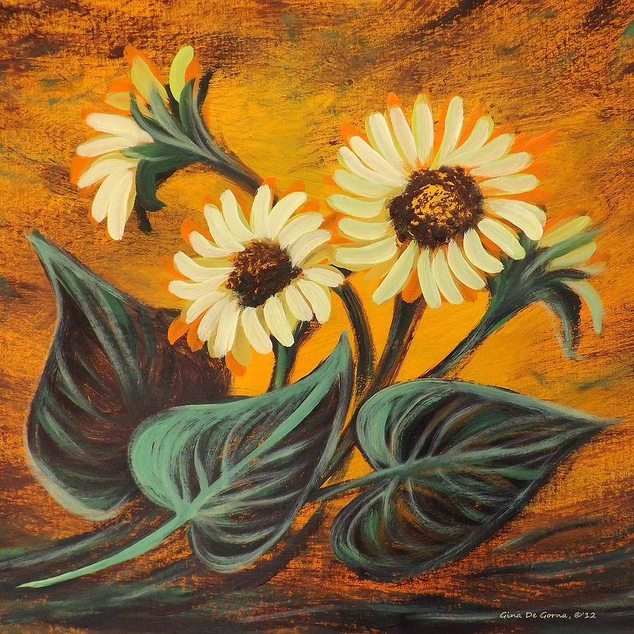 900x900 Sunflowers 14 Square Painting Painting By Gina De Gorna - Square Painting