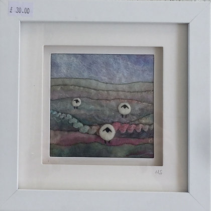 420x420 Lady Longhorngalleryhome - Square Sheep Painting