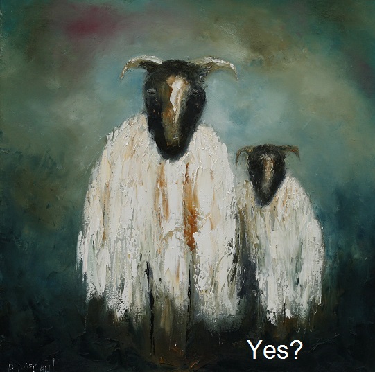 541x537 Padraig Mccaul Art And Painting Workshop Website - Square Sheep Painting