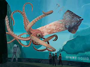 300x226 The Squid Painting By Scott Listfield - Squid Painting