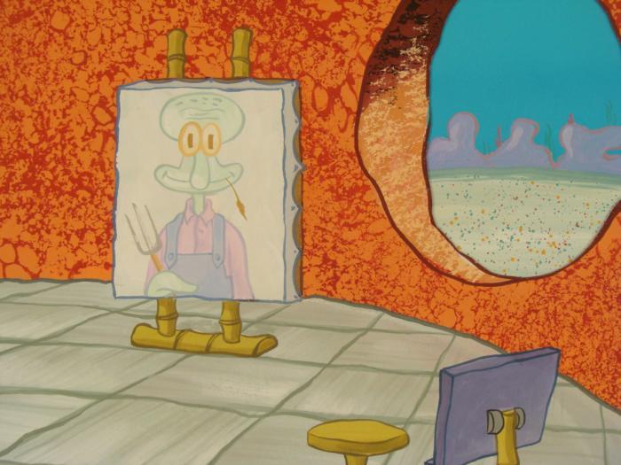 Squidward Painting At PaintingValley Com Explore Collection Of   Squidward Painting 15 