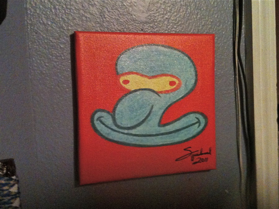 900x675 Squidward Painting By Mark33776 - Squidward Painting