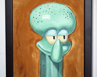 340x270 Squidward Art Etsy - Squidward Painting