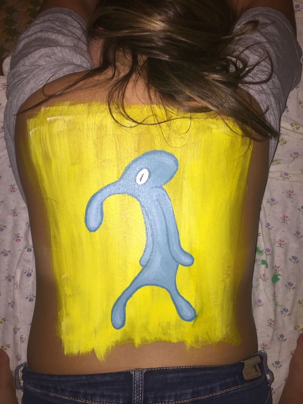 1000x1334 Squidward Body Painting My Artwork Body Paint - Squidward Painting