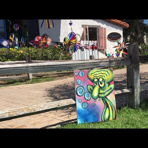 580x580 Other Original Squidward Painting Acrylic On Canvas Poshmark - Squidward Painting Canvas