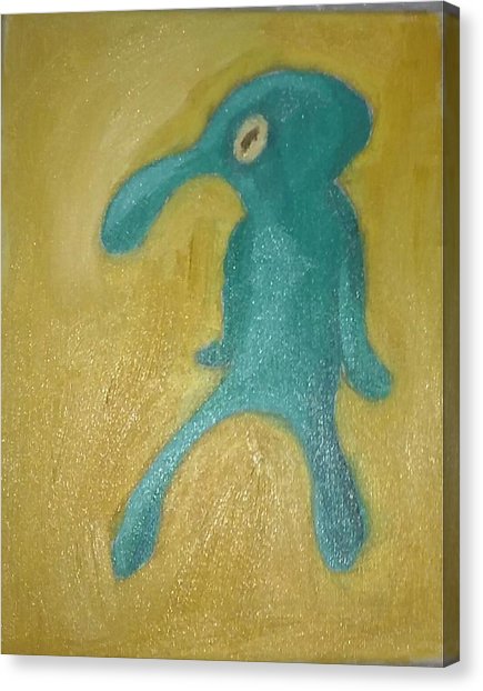 435x622 Squidward Canvas Prints Fine Art America - Squidward Painting Canvas