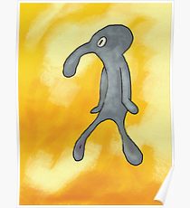 210x230 Squidward Painting Amp Mixed Media Posters Redbubble - Squidward Painting Canvas