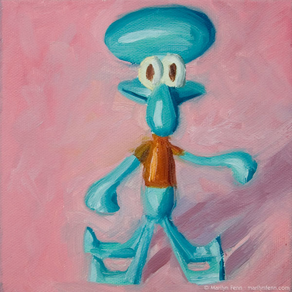 Squidward Painting Canvas At PaintingValley.com | Explore Collection Of ...