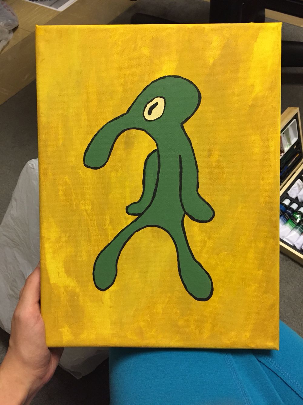 1000x1334 Spongebob - Squidward Painting Canvas