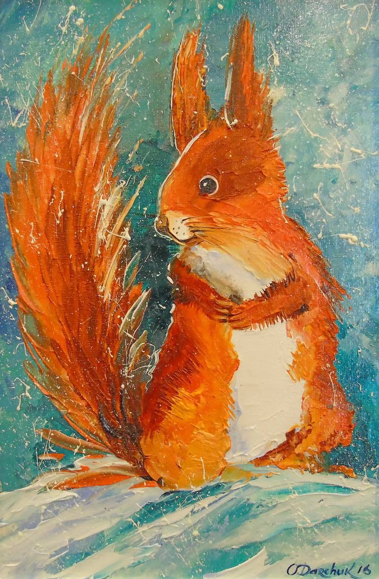 770x1177 Saatchi Art Squirrel Painting By Olha Darchuk - Squirrel Painting