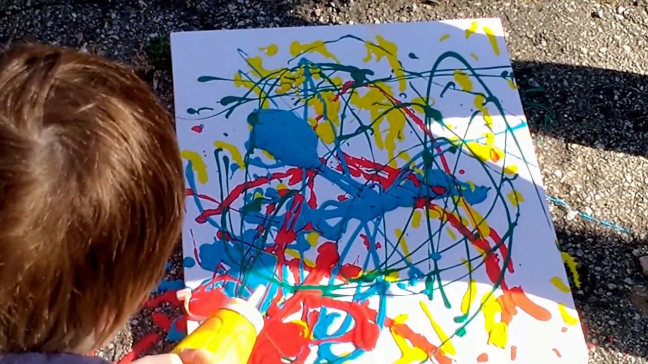1280x720 Squirt Bottle Painting Jackson Pollock - Squirt Painting
