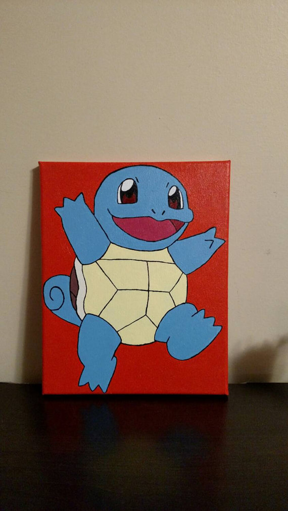 570x1013 Squirtle 8x10 Painting - Squirtle Painting