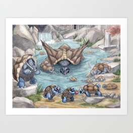 264x264 Squirtle Art Prints Society6 - Squirtle Painting