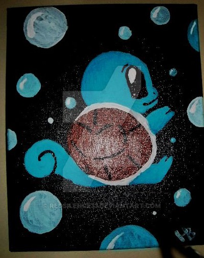 400x506 Squirtle Painting By Redsilence33 - Squirtle Painting