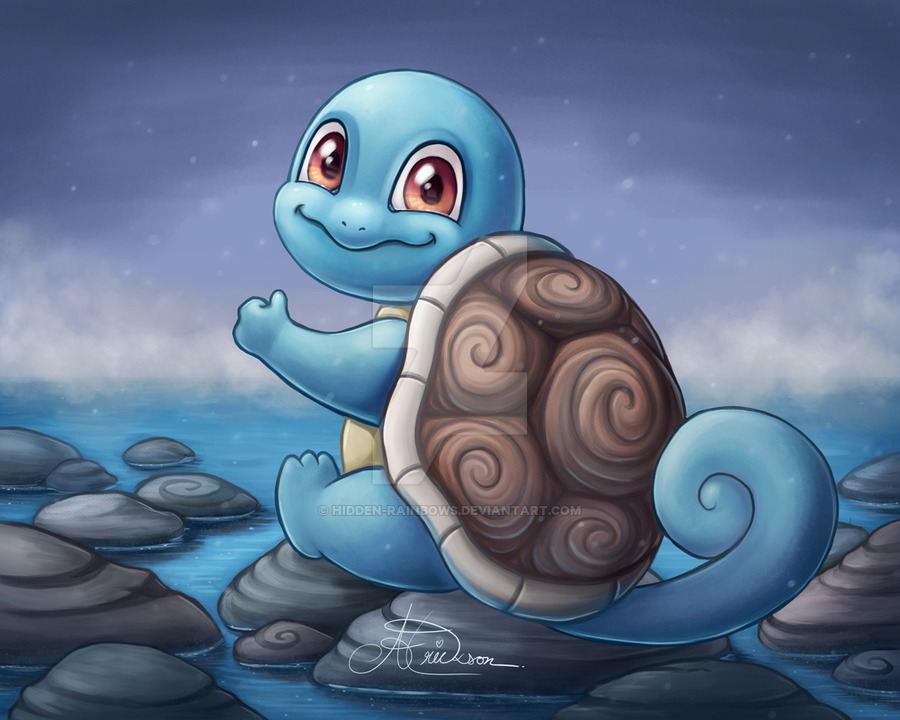 900x720 Squirtle By Hidden Rainbows - Squirtle Painting