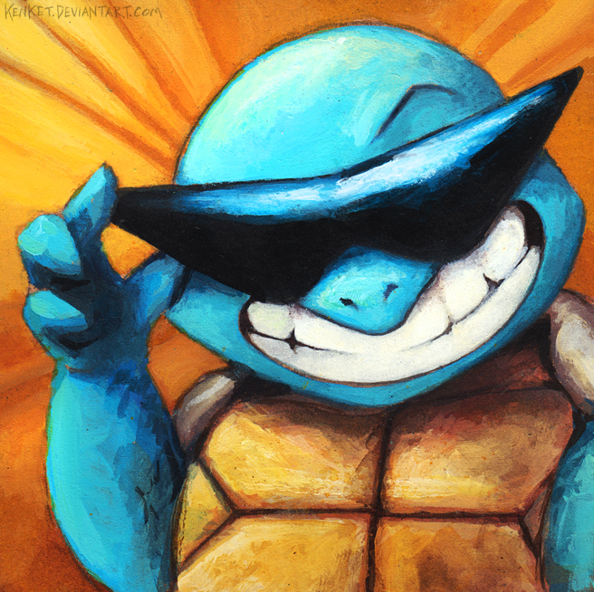 656x654 Squirtle Original Acrylic Painting Art. Online Store Powered - Squirtle Painting