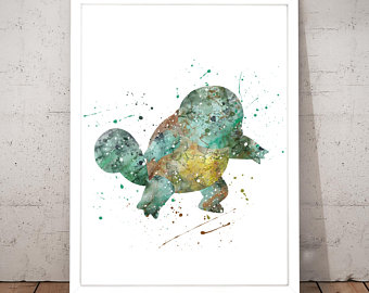 340x270 Squirtle Painting Etsy - Squirtle Painting