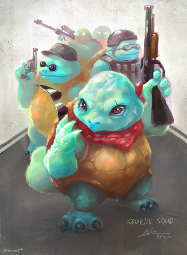 624x850 Squirtle By Wilsonlym - Squirtle Painting