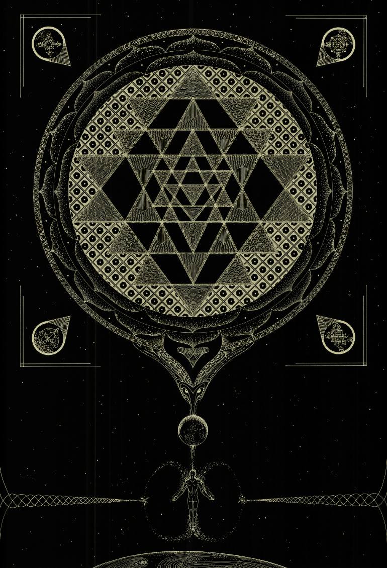 770x1130 Saatchi Art Sri Yantra Drawing By Anton Ovchinnikov - Sri Yantra Painting