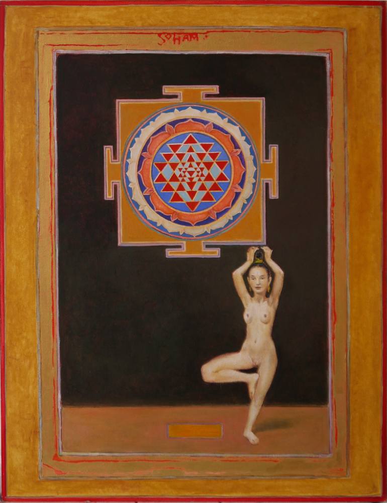 770x1001 Saatchi Art Sri Yantra Painting By Ulrich Goette Himmelblau - Sri Yantra Painting
