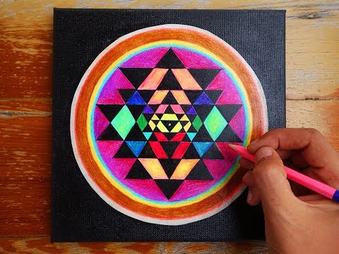 480x360 Simple Sri Yantra Drawing Meditation - Sri Yantra Painting