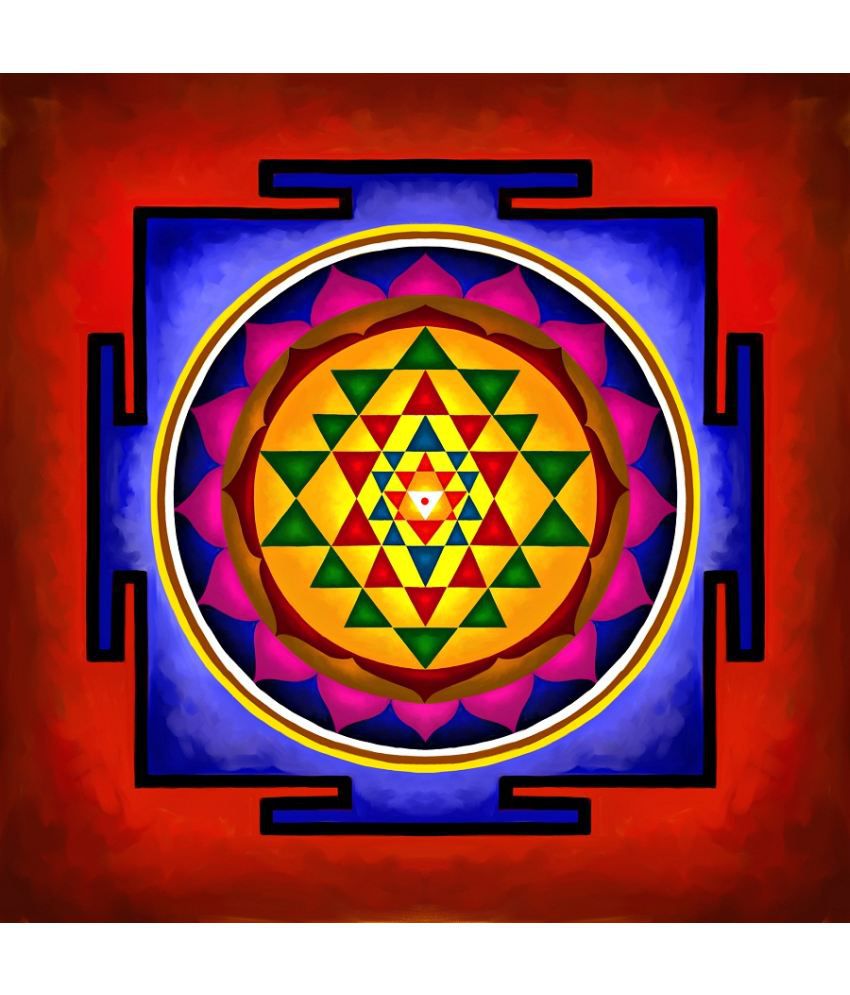 850x995 Sri Yantra Canvas Painting Buy Sri Yantra Canvas Painting - Sri Yantra Painting