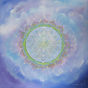 300x300 Sri Yantra Painting By Sundara Fawn - Sri Yantra Painting
