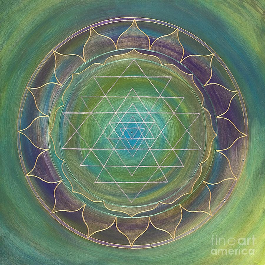 900x900 Translucent Sri Yantra Painting - Sri Yantra Painting