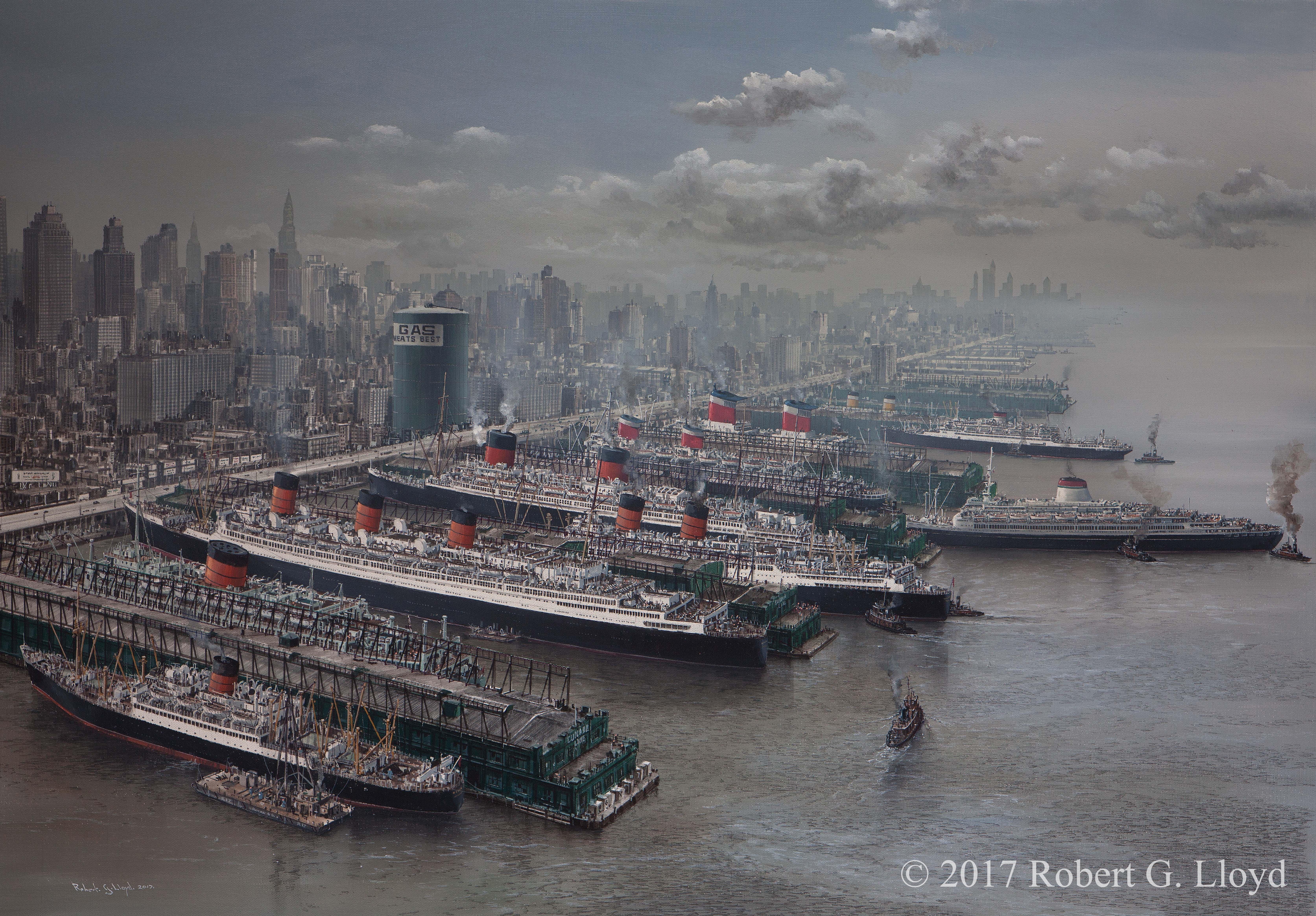 6691x4656 Robert G. Lloyd - Ss United States Painting