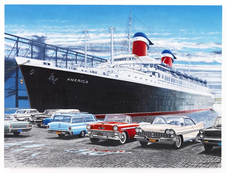 785x600 Ss America 2014 04 07 Ss, Cruise - Ss United States Painting