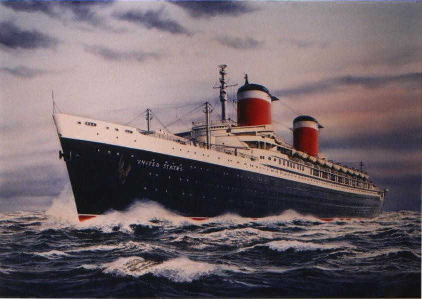 844x598 Ss United States Wallpaper By Carsdude - Ss United States Painting