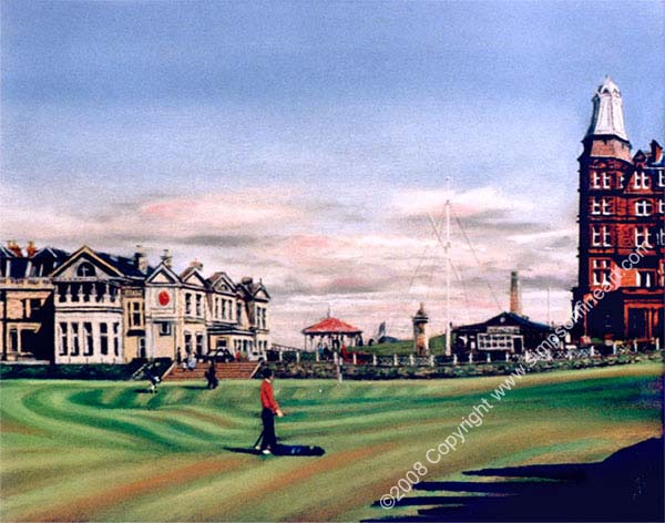 600x472 The 18th Hole, St Andrews Old Course - St Andrews Painting