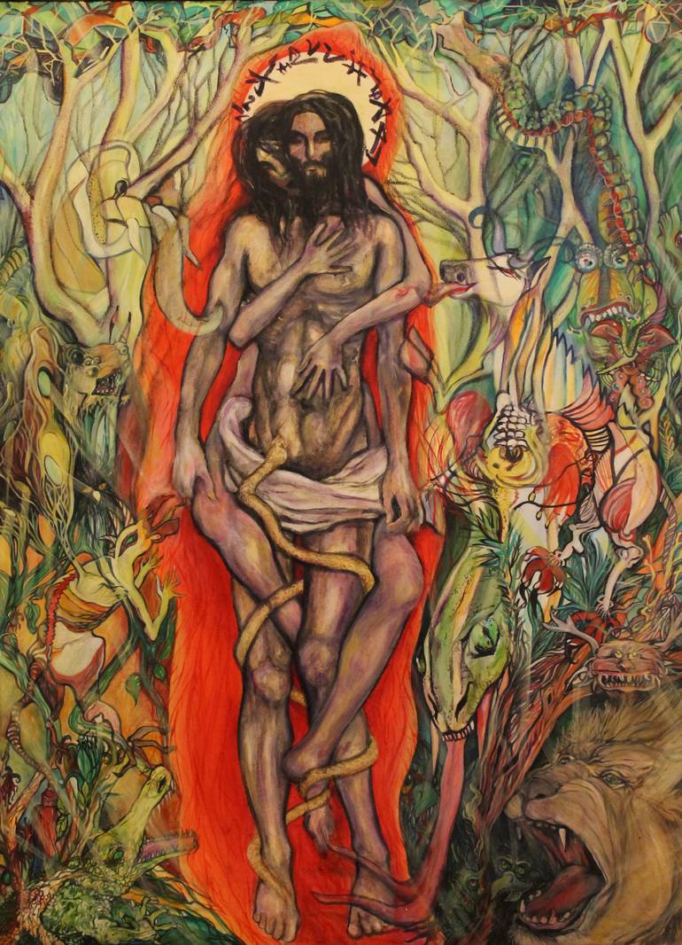 770x1066 Saatchi Art The Temptations Of Saint Anthony Painting By Safir Rifas - St Anthony Painting