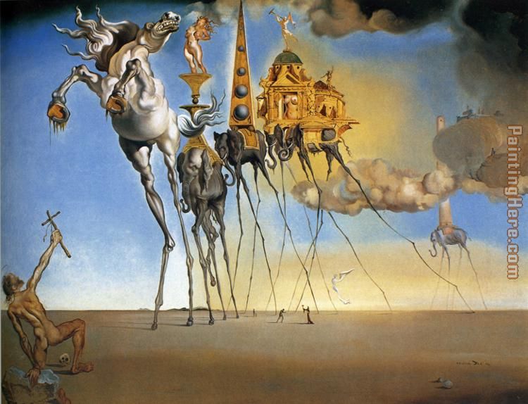 750x574 Salvador Dali The Temptation Of St. Anthony Painting Anysize 50 - St Anthony Painting