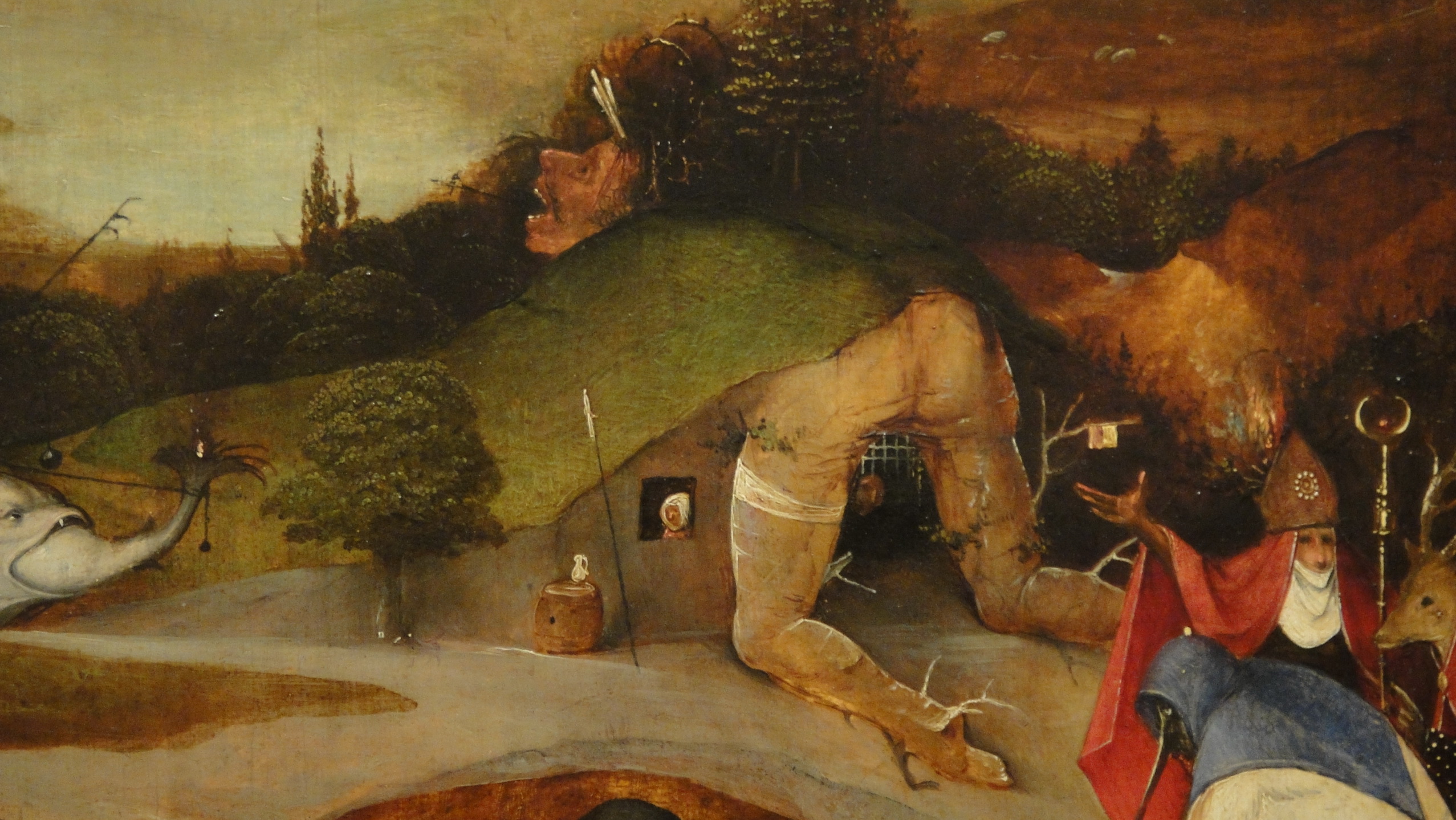 2554x1439 Bosch Temptation Of Saint Anthony, Left Panel Notes - St Anthony Painting