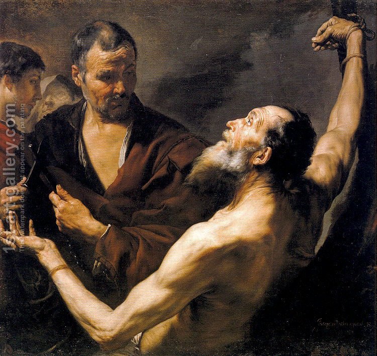 750x707 Martyrdom Of St. Bartholomew Jusepe De Ribera Reproduction 1st - St Bartholomew Painting
