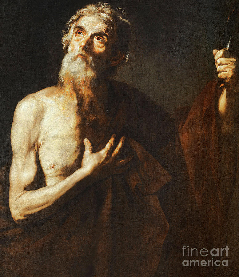 777x900 St Bartholomew Painting By Jusepe De Ribera - St Bartholomew Painting