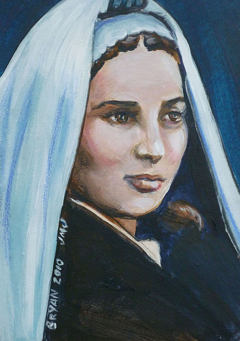 492x700 Saint Bernadette Soubirous Painting By Bryan Bustard - St Bernadette Painting