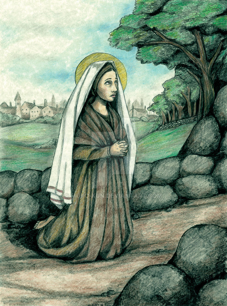 771x1037 Saint Bernadette Soubirous By Muko Kun - St Bernadette Painting