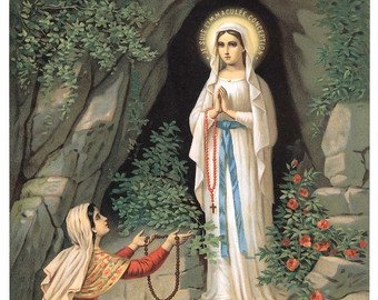 340x270 St Bernadette Etsy - St Bernadette Painting