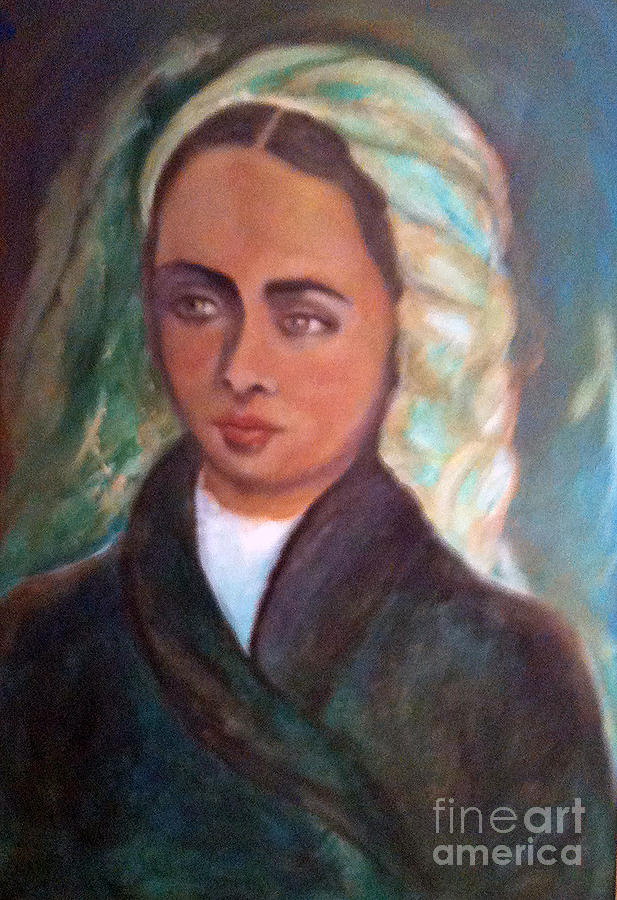617x900 St. Bernadette Painting By Suzanne Reynolds - St Bernadette Painting
