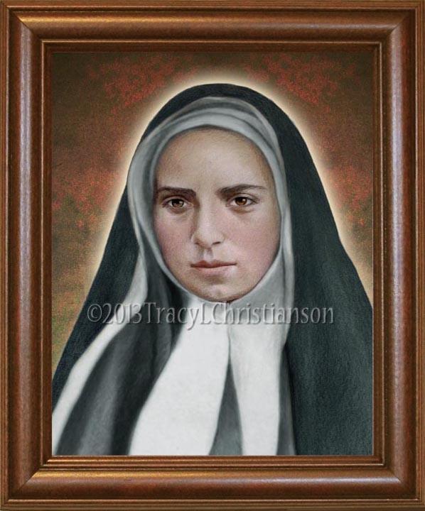 598x720 St. Bernadette Soubirous 2 Framed - St Bernadette Painting