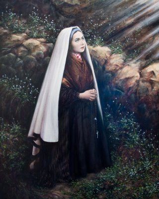 320x400 St Bernadette Painting Of St. Bernadette By A Grotto Parishioner - St Bernadette Painting